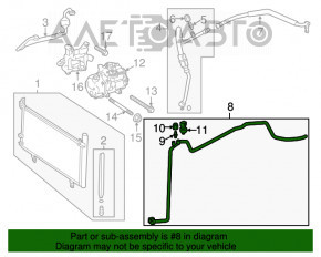 Трубка кондиціонера пічка-конденсер Lexus ES300h 13-