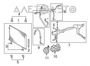 Трубка кондиционера печка-конденсер Toyota Sienna 11-16 двойная 3.5
