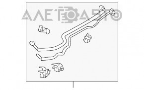 Трубка кондиционера заднего ряда Toyota Sienna 11-20 3.5