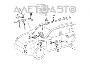 Модуль srs airbag комп'ютер подушок безпеки Toyota Highlander 08-13