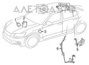 Актуатор регулювання амортизатора задній правий Lexus GS300 GS350 GS430 GS450h 06-11