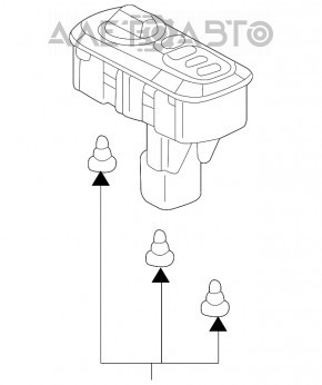 Кнопки управления пневмоподвеской Lexus GX470 03-09