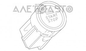 Кнопка Start-Stop Toyota Highlander 20-22