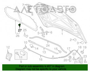 Кліпса ізоляції капота Audi Q5 8R 09-17 новий OEM оригінал
