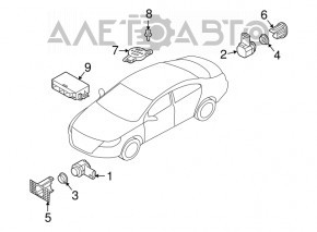 Parking Aid Buzzer Alarm Porsche Cayenne 958 11-17 новый OEM оригинал