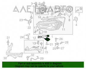 Блок розжига Audi Q5 8R 09-12 дорест ксенон новый неоригинал HELLA