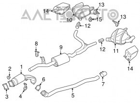 Каталізатор правий Audi Q5 8R 13-17 3.0 tfsi