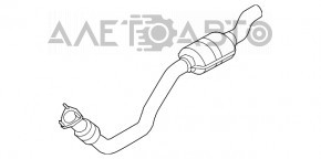 Приймальна труба прав Audi Q5 8R 13-17 3.0 tfsi
