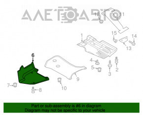 Защита заднего бампера правая Audi A4 B8 08-16