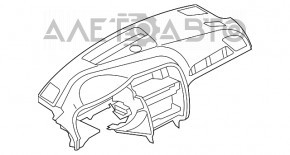 Торпедо передня панель з AIRBAG Audi A4 B8 13-16 рест гола, чорна, подряпини