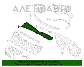 Решетка дворников пластик Audi A4 B8 08-16 трещина