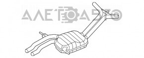 Глушитель задняя часть з бочками Audi Q5 8R 09-17 3.0 tfsi