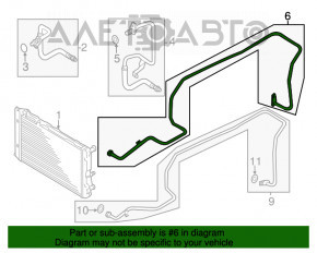 Трубка охлаждения на АКПП масло Audi Q5 8R 13-17 3.0 tfsi