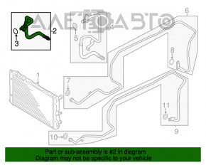 Трубка охолодження на АКПП масло Audi Q5 8R 13-17 3.0 tfsi коротка