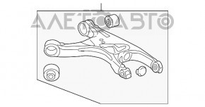 Важіль нижній задній лівий Audi Q5 8R 09-17 надірваний сайлент