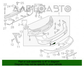 Заглушка буксир крюка заднего бампера левая Audi Q5 8R 09-17 нет фрагмента