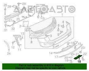 Заглушка накладка бампера нижня Audi Q5 8R 13-17 s-line сіра