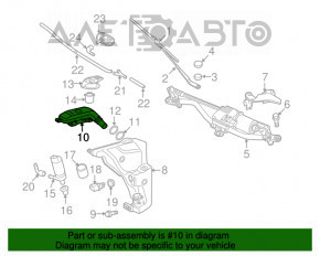 Горловина бачка омывателя Audi Q5 8R 09-17 без крышки и фильтра