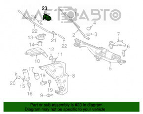 Форсунка омывателя лобового стекла правая Audi Q5 8R 09-17 с подогревом