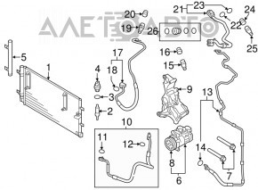Трубка кондиціонера компресор-піч Audi A4 B8 13-16 рест 2.0T