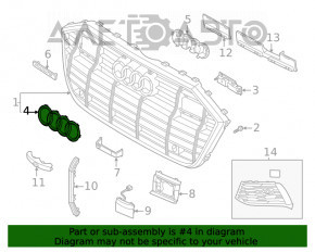 Эмблема значок решетки радиатора grill Audi A4 B9 17-