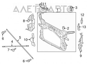 Уплотнитель крюка замка капота Audi A3 8V 15-16