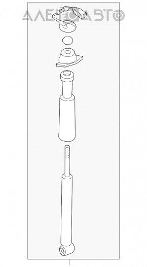 Стойка амортизатора в сборе задняя левая Audi A3 8V 15-20 4d, 5d, AWD electronic damping