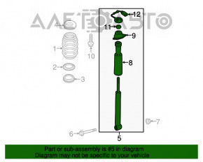 Стойка амортизатора в сборе задняя левая Audi A3 8V 15-20 4d, 5d, AWD electronic damping