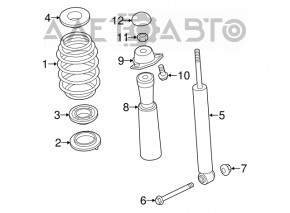 Стійка амортизатора в зборі задніх прав Audi A3 8V 15-19 awd sport suspension