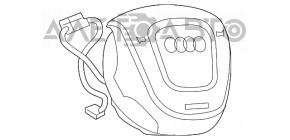 Подушка безопасности airbag в руль водительская Audi A3 8V 15-16 4d, черная, полез хром