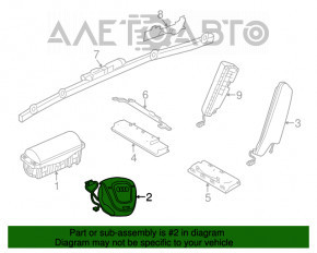 Подушка безпеки airbag в кермо водійська Audi A3 8V 15-20 4d, кабріо, чорна