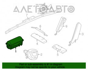 Подушка безпеки airbag пасажирська в торпеді Audi A3 8V 15-20 4d, кабріо