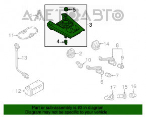 Накладка центральной консоли с подстаканниками в сборе Audi A3 8V 15-16 без Start-Stop, под Premium Audio