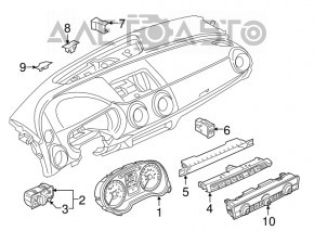 Панель перемикачів Audi A3 8V 15-17 без парктроників, drive select