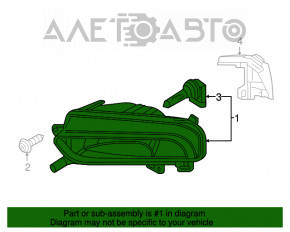 Противотуманная фара птф левая Audi A3 8V 15-16