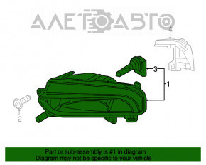 Протитуманна фара птф ліва Audi A3 8V 15-16 S-line