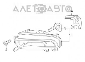 Противотуманная фара птф правая Audi A3 8V 15-16 S-line