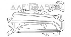 Протитуманна фара ПТФ права Audi A3 8V 15-16 новий неоригінал