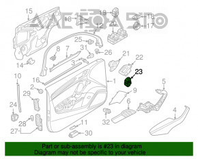 Кнопка відкриття кришки багажника Audi A3 8V 15-19 чорна