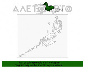 Ручка КПП Audi A3 8V 15-16 S-tronic белая строчка S-line перфорация