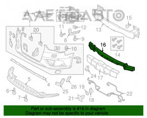 Абсорбер переднего бампера Audi A3 8V 15-20