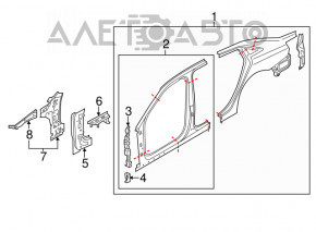 Чверть передня ліва Audi A3 8V 15-20 4d, 5d біла