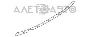 Накладка губы заднего бампера Audi A3 8V 15-16 S-line под 1 трубу