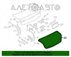 Уплотнитель крышки багажника Audi A3 8V 15-20 4d, 5d