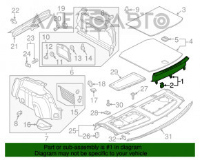 Накладка проема багажника Audi A3 8V 15-20 4d, 5d
