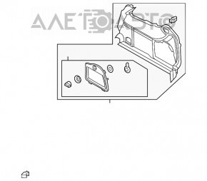 Обшивка арки права Audi A3 8V 15-20 4d, 5d, під задній airbag, FWD