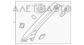 Накладка передньої стійки верх права Audi A3 8V 15-20 4d, 5d, чорна