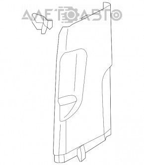 Накладка центральної стійки нижня права Audi A3 8V 15-20 4d, 5d, чорна, подряпина
