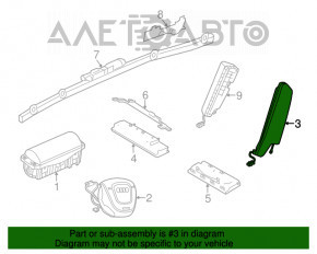 Подушка безпеки airbag сидіння перед лев Audi A3 8V 15-20 4d, 5d