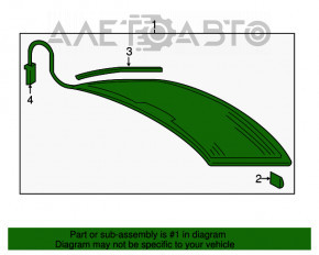 Стекло заднее Audi A3 8V 15-20 4d, с тонировкой